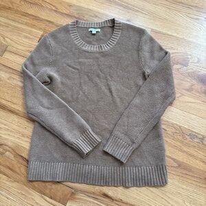 J Crew Mercantile Women’s Size Small Tan/Beige Textured Knit Crew Neck Sweater